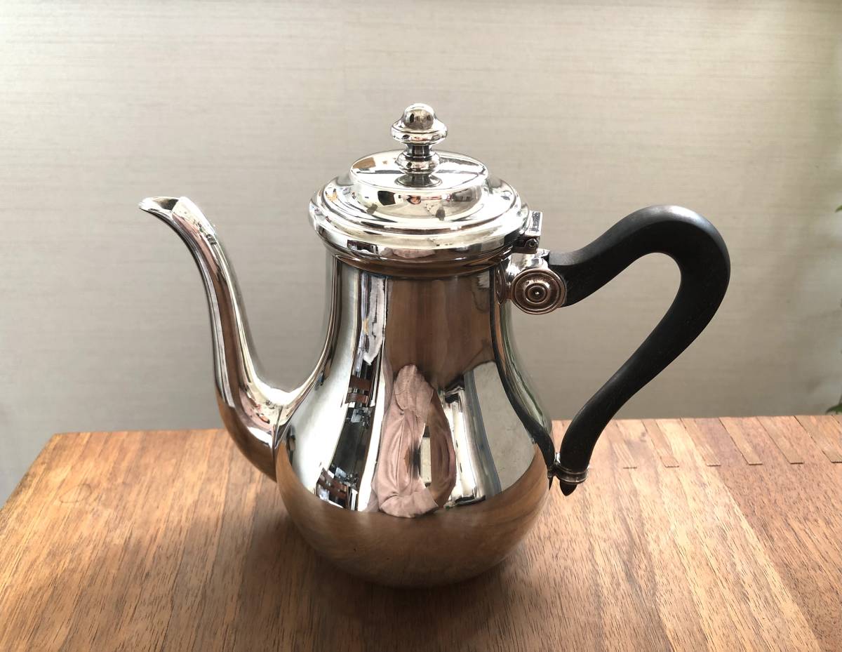 フランスアンティーク パリ アンティーク シルバー ポット ティーポット コーヒーポット 黒檀 フランス拍卖