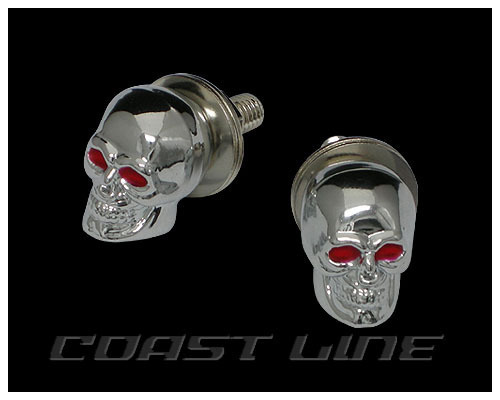 N008564 スカルタイプ ナンバースクリューセット レッドアイ クローム拍卖