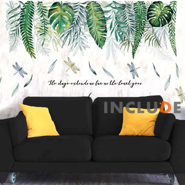 ウォールステッカー エンセーテ バショウ アジアン とんぼ カラーリーフ トロピカル ガーデニング 観葉植物 ボタニカル リーフ拍卖