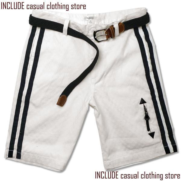 サイドラインショートパンツベルト付ハーフパンツ 79 送料込拍卖