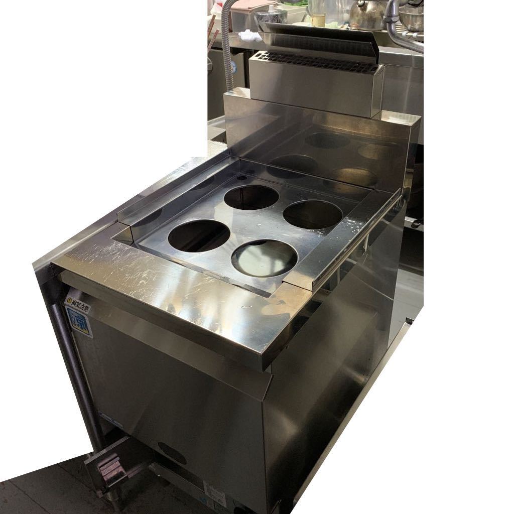 コメットカトウ / 美品 業務用 ゆで麺機 CM-4560 / LPガス用 丸テボ4つ付 / ※運送会社の手配をお願いします(料金は購入者様負担)拍卖