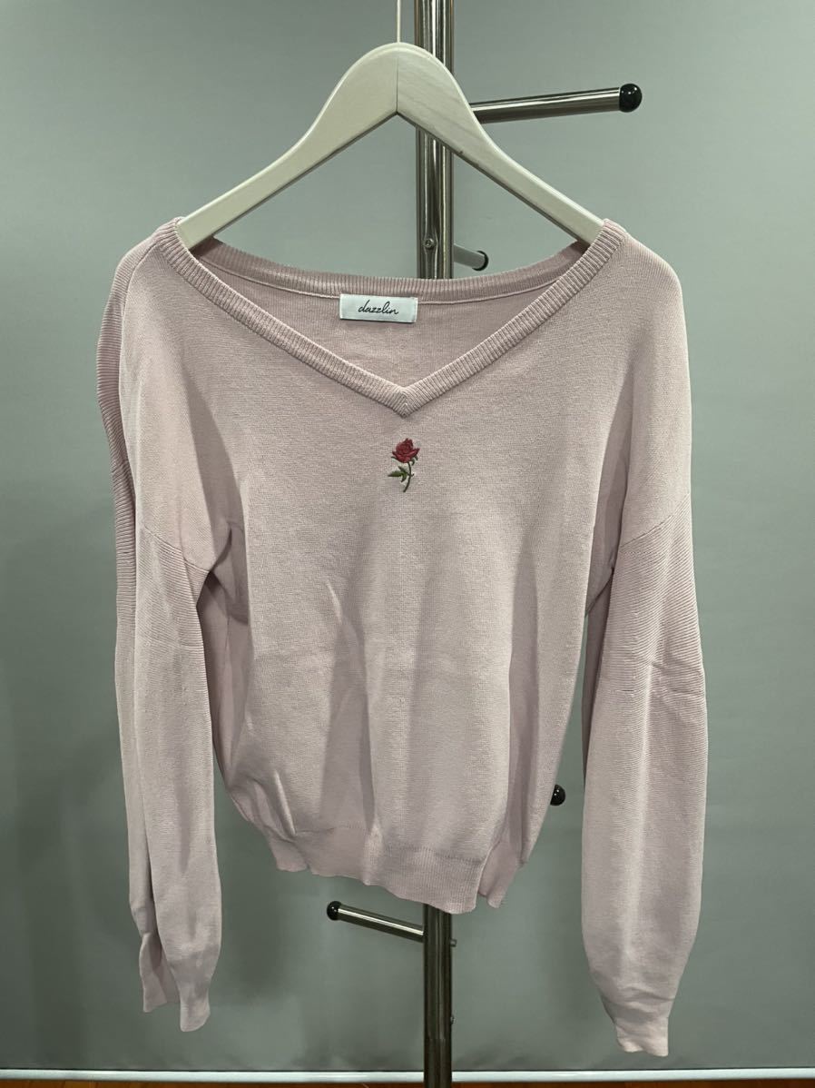 未使用極美品ダズリンdazzlinニットトップスピンクレディース拍卖