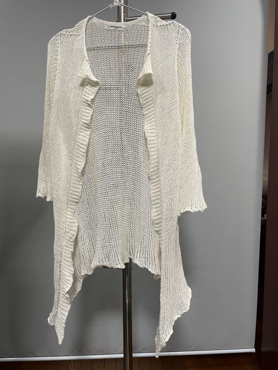 ユナイテッドアローズARROWS長袖カーディガン白トップスレディース拍卖