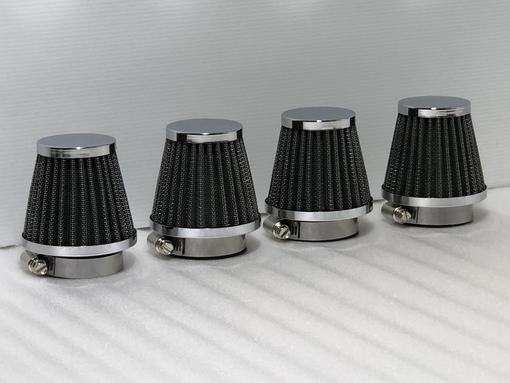 ¥送料一律¥パワーフィルター 42Φ 4個 エアクリ パワフィル 検)42mm ファンネル エレメント キャブ オーバル キノコ φ ミリ拍卖