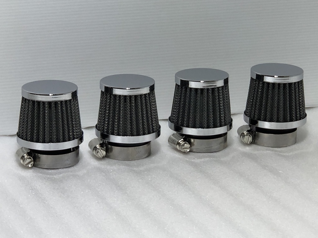¥送料一律¥パワーフィルター 28Φ 4個 エアクリ パワフィル 検)28mm ファンネル エレメント キャブ オーバル キノコ φ ミリ拍卖