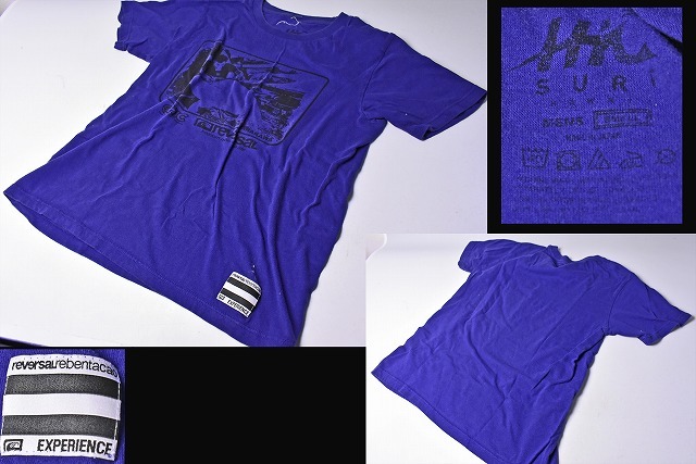 reversal ★ リバーサル ★ HICとのコラボ ★ Tシャツ ★ ロイヤルブルー ★ レベンタカオ ★ rebentacao ★ S ★ タグ切れ ★ 中古品拍卖
