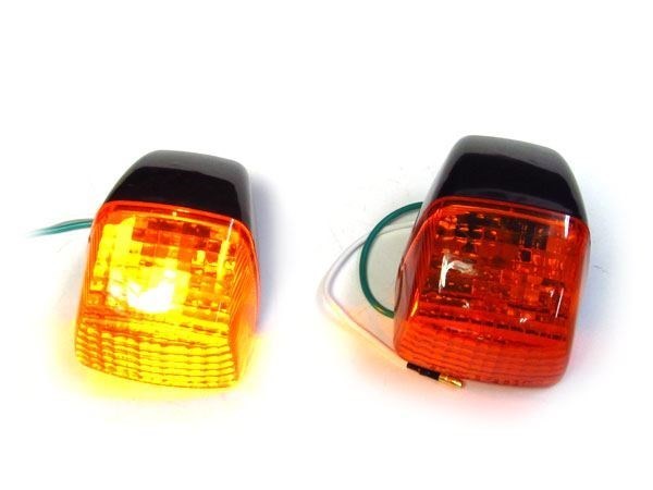 ウインカー NSR250R MC21 VFR400R RVF400 ウィンカー MC28 90-99年 ボディ:ブラック レンズ:オレンジ拍卖
