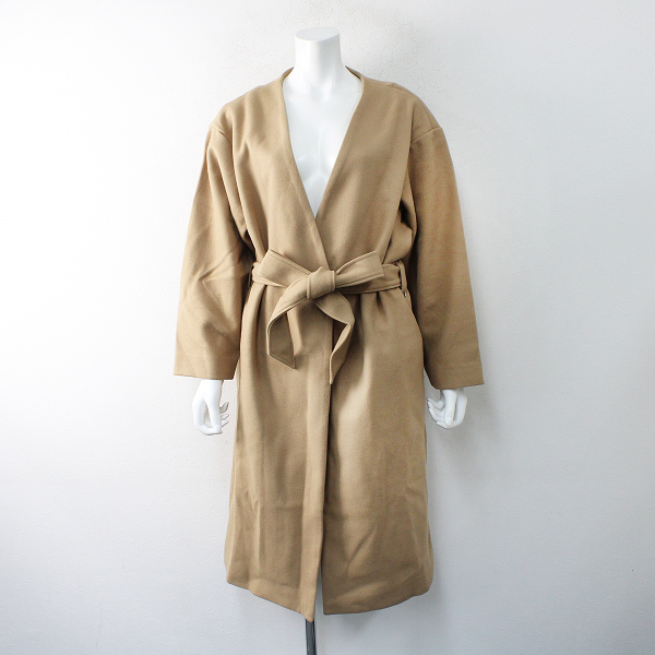 未使用品 大きいサイズ AS KNOW AS olaca アズノゥアズ オオラカ Vネックシンプルコート 15/ベージュ アウター【2400012624863】拍卖