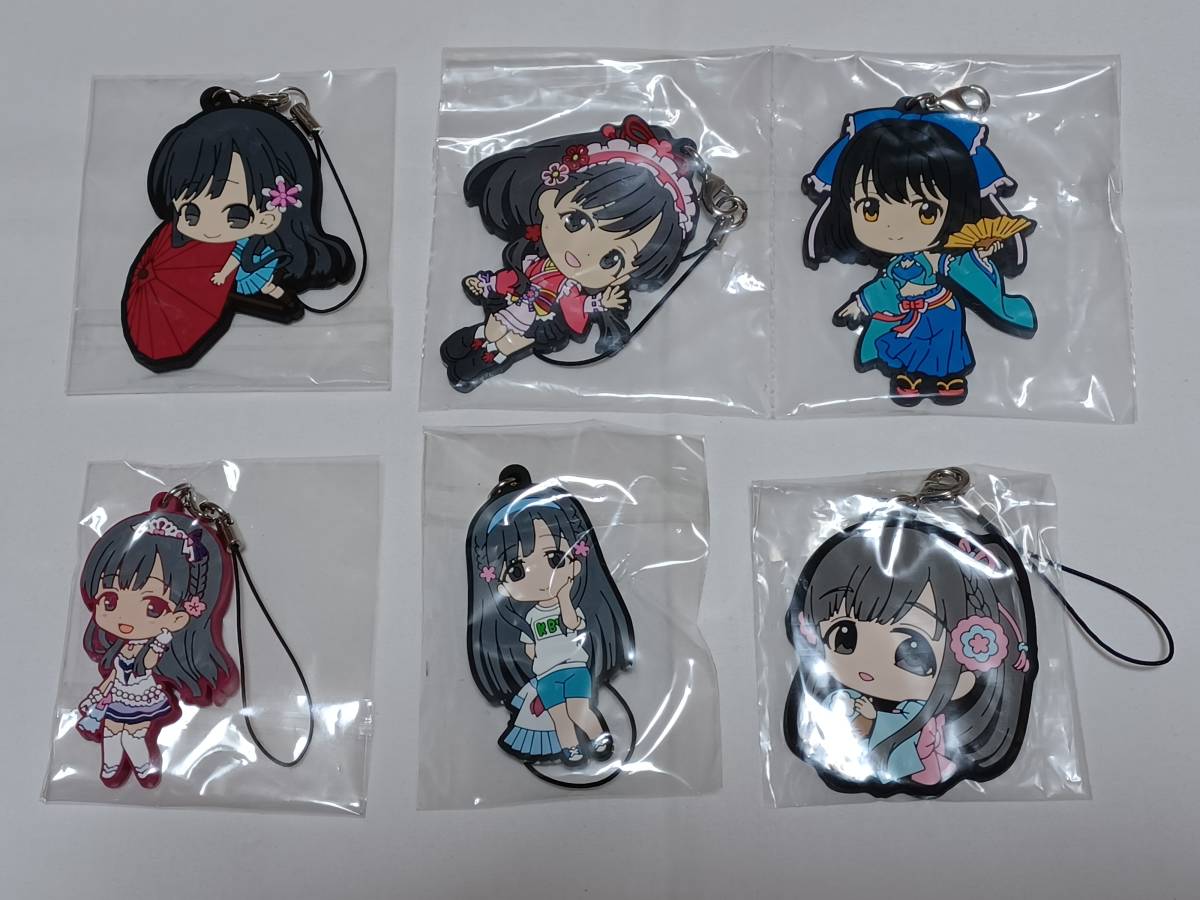 【未使用】THE IDOLM@STER アイドルマスター シンデレラガールズ 小早川紗枝 ラバーストラップ5種、鷹富士茄子【送料無料】拍卖