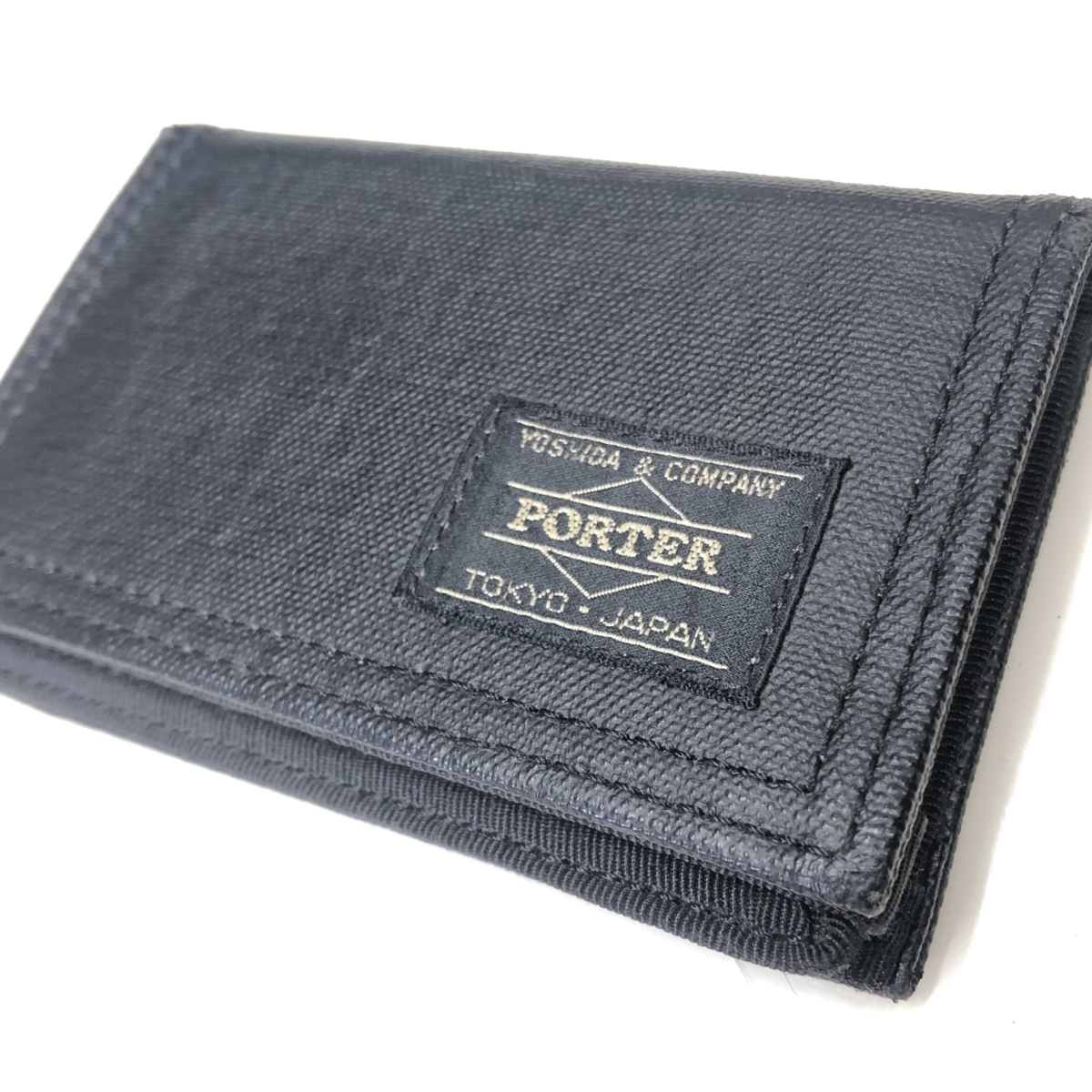 ●PORTER ポーター 吉田カバン カードケース 名刺入れ パスケース マチあり 黒 ブラック/N10231拍卖
