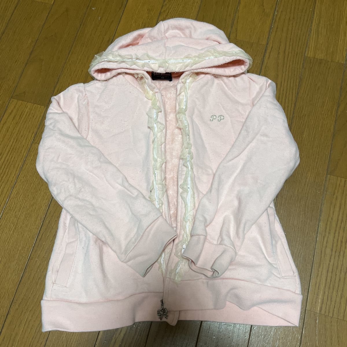ポンポネット pom ponet 裏起毛パーカー 130拍卖