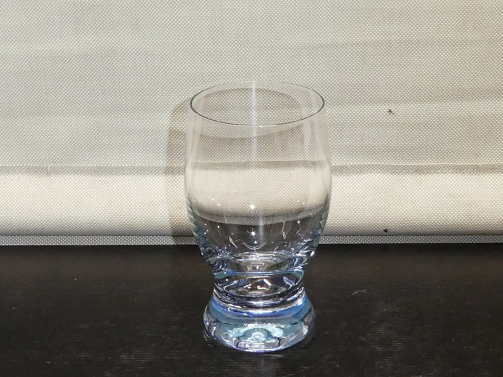 ●昭和レトロ 厚底 ブルーガラス コップ タンブラーグラス 1客 水色 硝子●拍卖