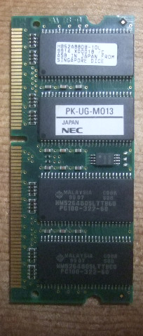 NEC PK-UG-M013(144pin SDRAM)。拍卖