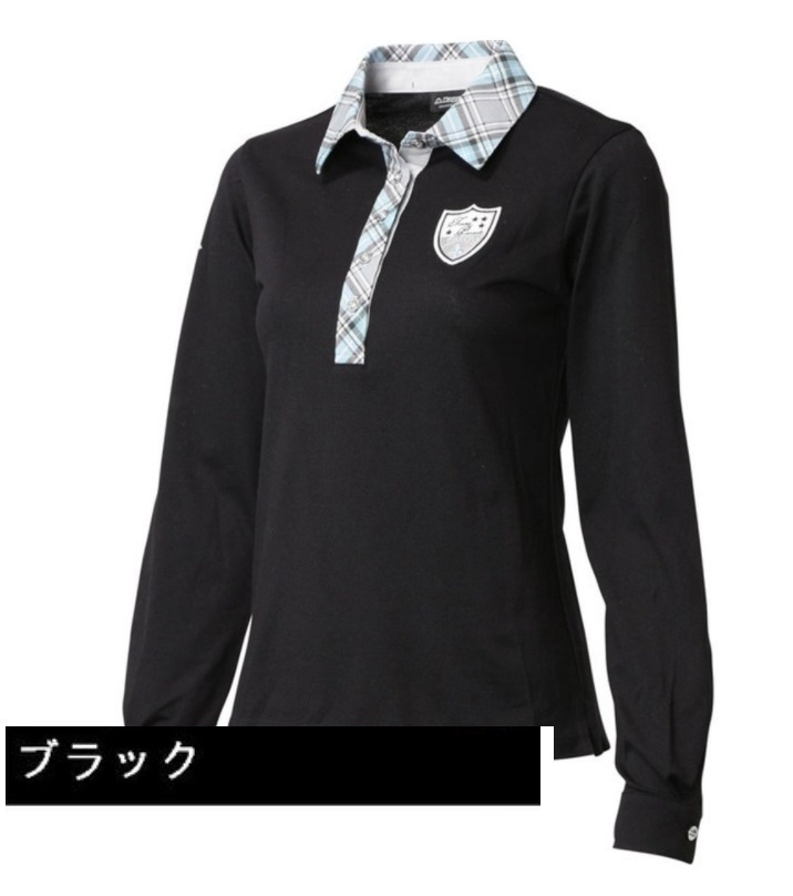 カッパ 【 Kappa 】 レディース 長袖 ポロシャツ KG462LS62 M ブラック 【2177】拍卖