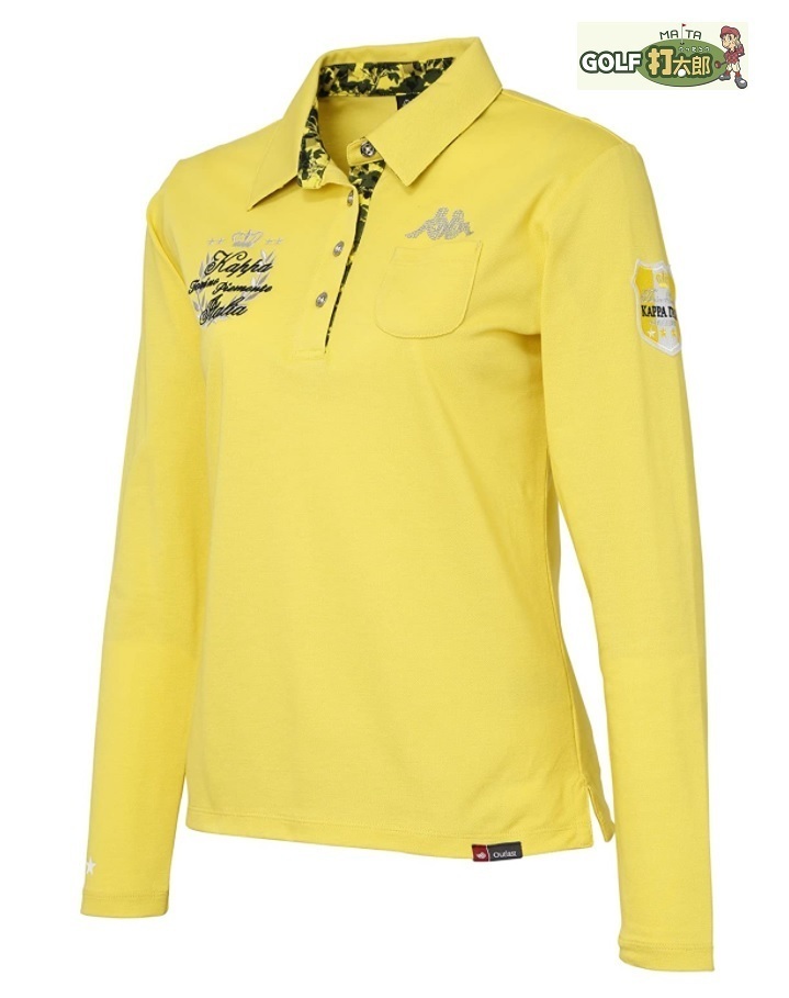 カッパ 【 Kappa 】レディース 長袖 ポロシャツ KG562LS62 M イエロー【2176】拍卖