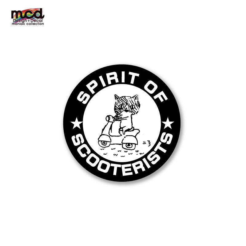 缶バッジ 32mm 黒 1個 scooterists ネコ 黒猫 キャップ 帽子 バックパック リュック イラスト vespa lambretta Rabbit 缶バッチ拍卖