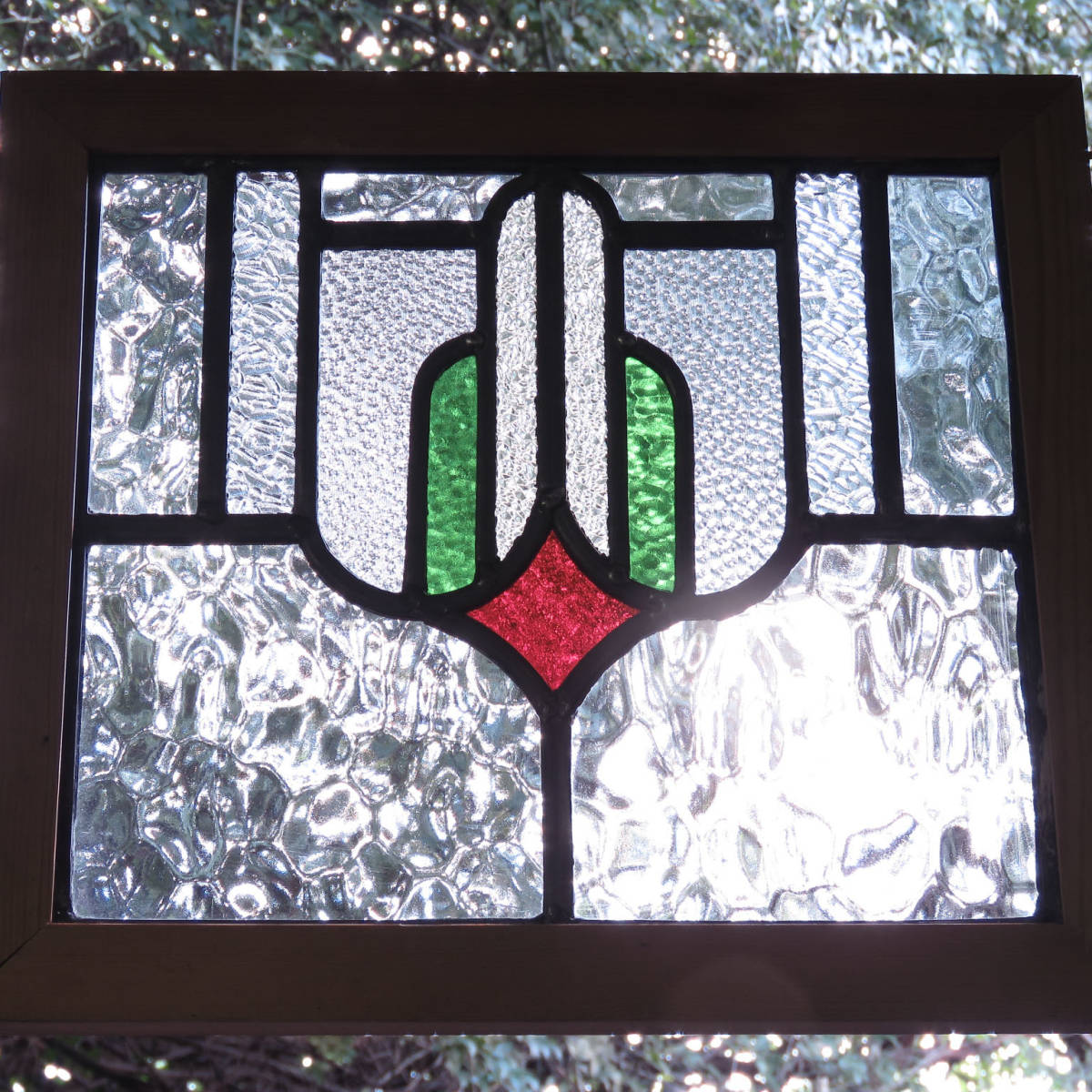 イギリスで作られた古いステンドグラス/窓枠/飾り窓/ドア/店舗什器/ディスプレイ/インテリア雑貨/内装/建材/建具/新築/リフォーム/AL-2377拍卖