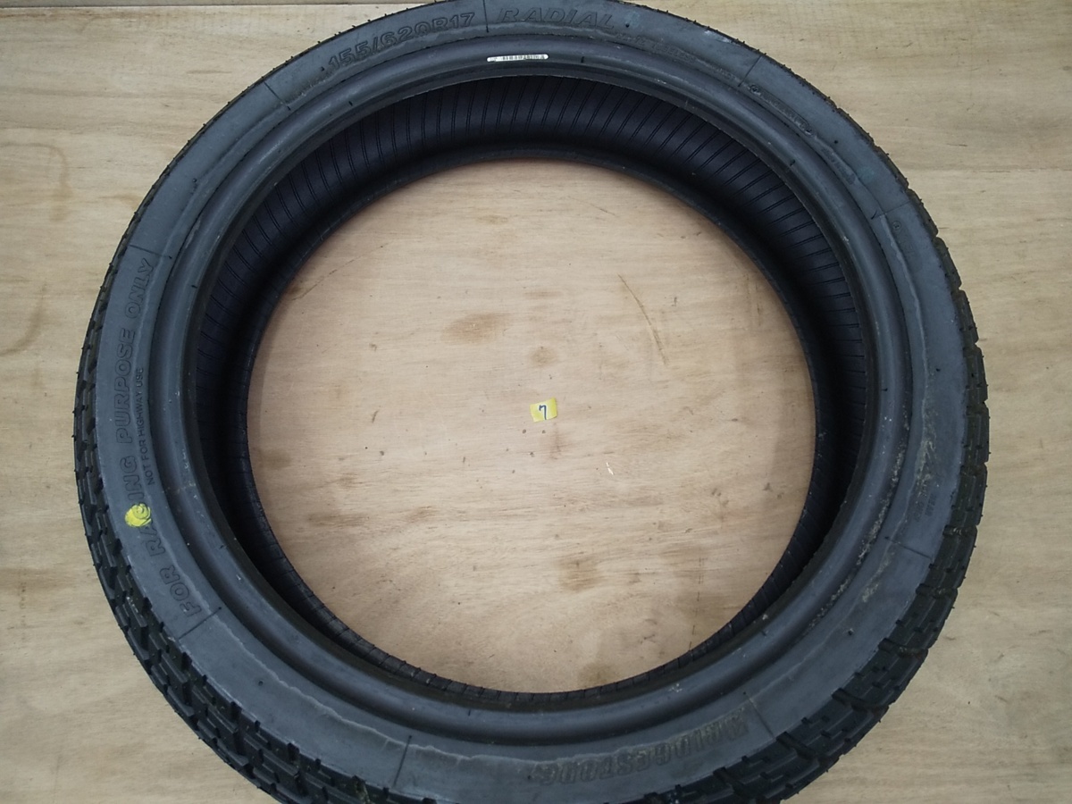 7■ブリヂストン バトラックス BRIDGESTONE BATTLAX■155/620R17 2315製造■未使用保管品■拍卖