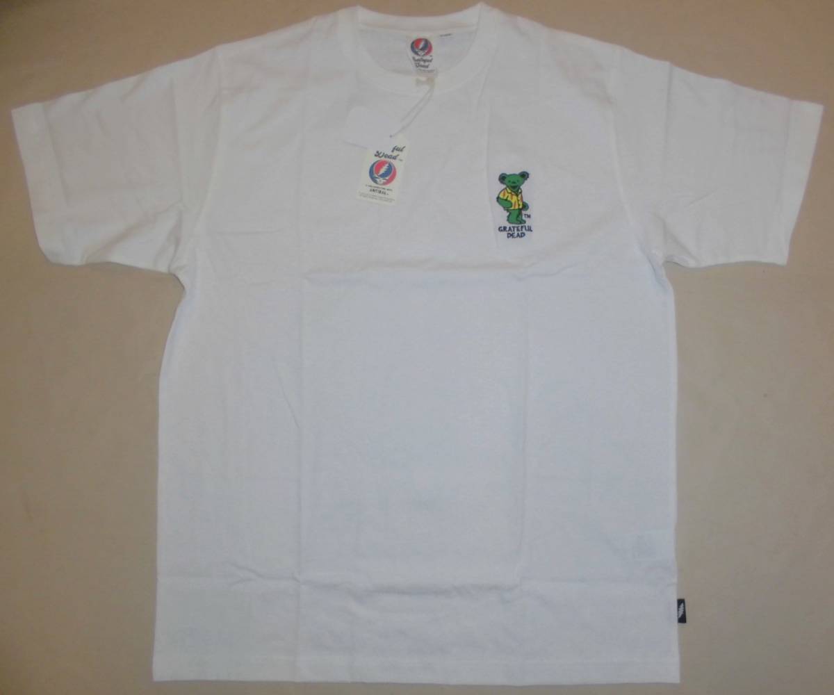 ANTIBAL×GRATEFUL DEADコラボ ベアー刺繍Tシャツ ホワイトMゆうパケット便で送料無料!拍卖