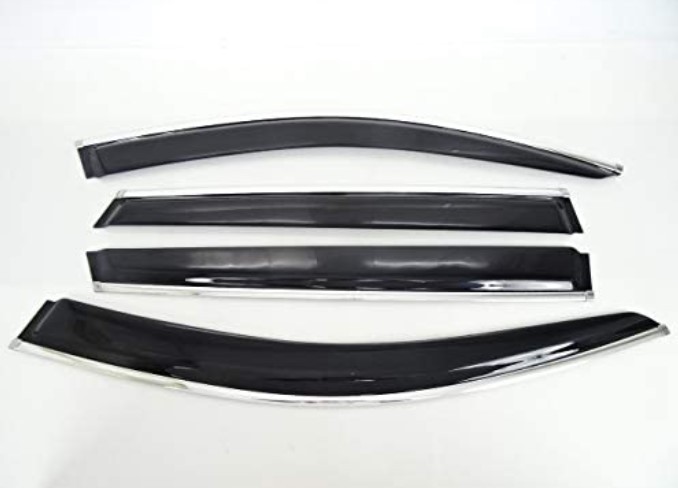 高品質♪ メッキモール 付き ドアバイザー サイドバイザー Q7 2.0TFSI 3.0TFSI クワトロ 45TFSI 55TFSI ガーニッシュ 16~ スモーク拍卖