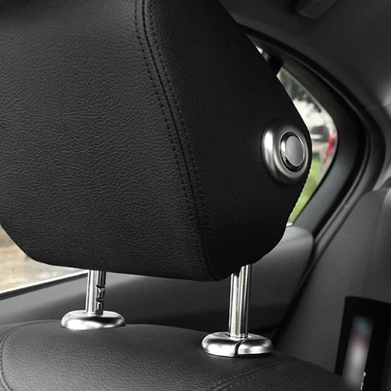 高品格♪ BMW サテンシルバー ヘッドレスト スイッチ カバー F30 318i 320i 320d 328i 320d 330i 330e 335i 340i SE xDrive拍卖