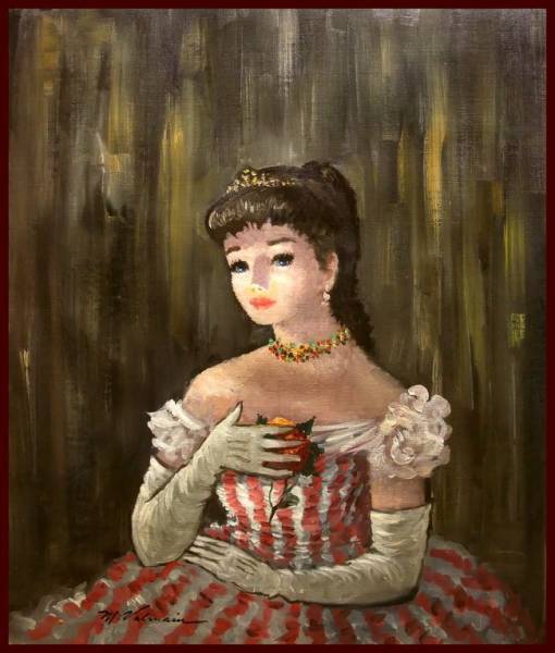 ☆☆☆☆☆油彩画 秘めたる想い 「プリンセス」   DI21拍卖