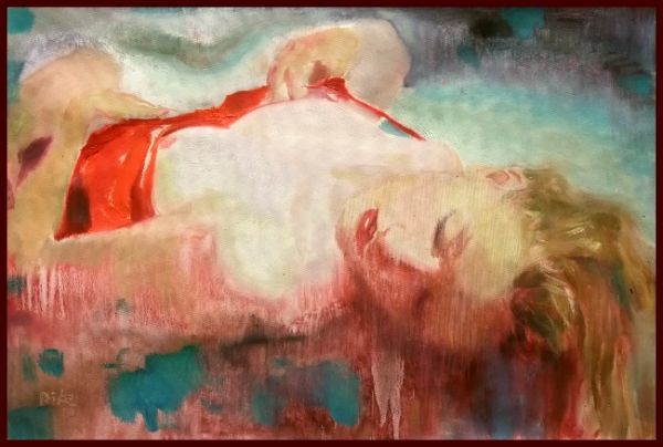 ☆☆☆☆☆油彩画 歓喜の瞬間 「落ちる女II」   AQ拍卖