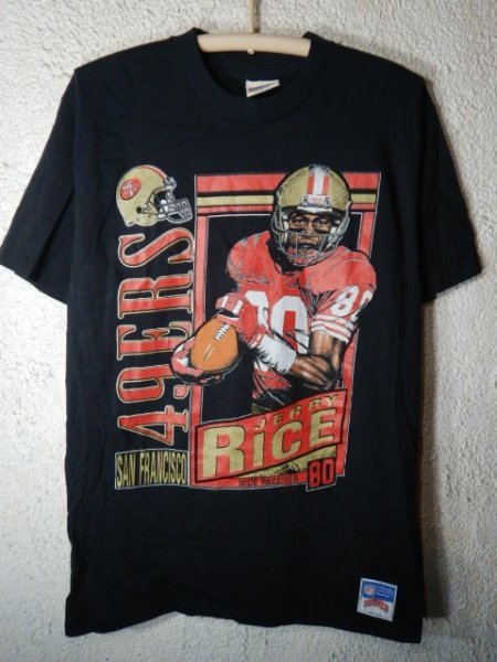 n7561 激レア NUTMEG アメリカ製 80s 90s vintage ビンテージ 49ERS JERRY RICE ジェリー・ライス NFL アメフト tシャツ拍卖