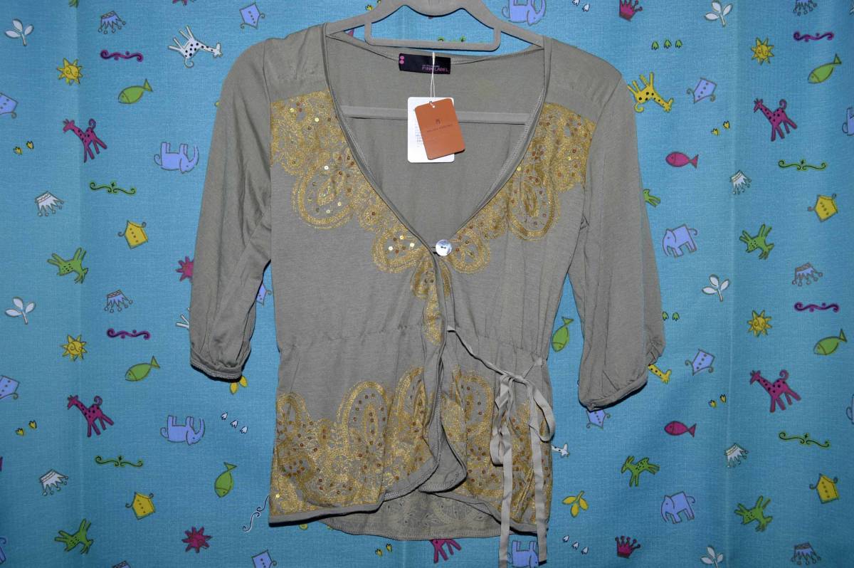 UNITED ARROWS PINK LABEL ユナイテッドアローズ・スパンコールカーディガン サイズ:フリー(未使用品)拍卖