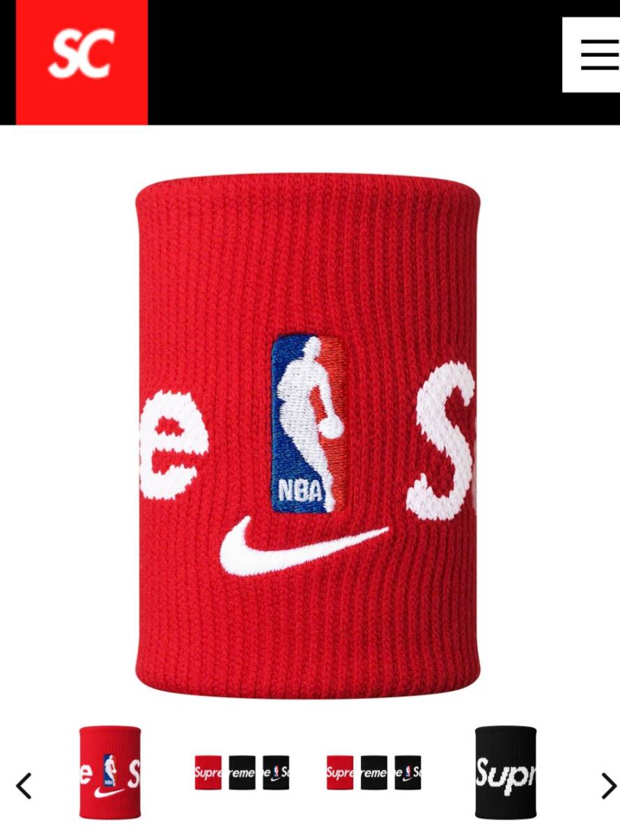 国内正規新品 19SS SUPREME NIKE リストバンド WEEK19 シュプリーム ナイキ拍卖