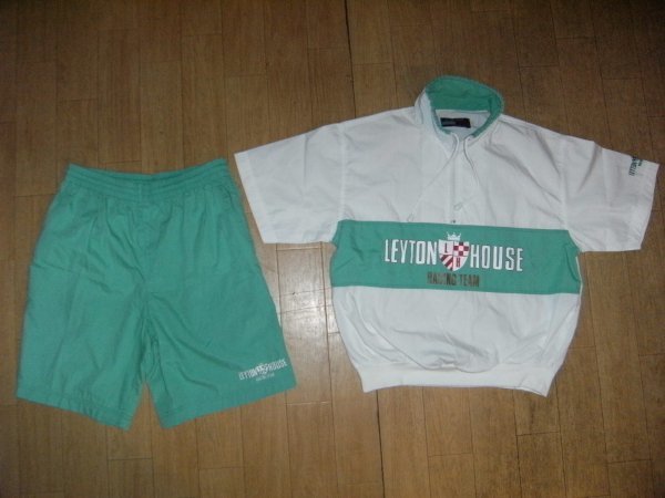 昭和レトロ★80年代★当時物 LEYTON HOUSE RACING TEAM レイトンハウス スポーツウエアー 上下セット★レーシング 旧車 ヤンキー F1拍卖