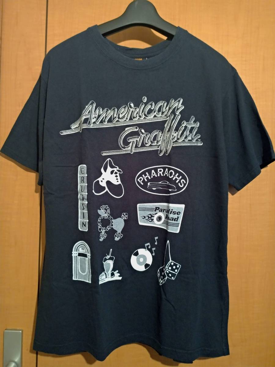 American Graffiti 映画 ムービー Tシャツ LL 50’s CRUISIN DICE PHARAOHS クリームソーダ レコード UNIVERSAL アメリカン・グラフィティ拍卖