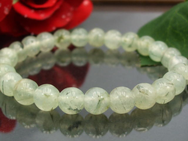 ★☆★ プレナイトルチル ブレスレット 真実の絆 安らぎの石 送料無料(a_r)b拍卖