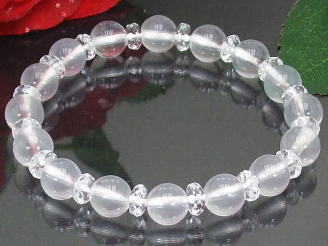 ★☆★ 最上級ミルキークオーツ ブレスレット 癒し系 穏やかな気持ちに♪ おまけ付き 送料無料(a_r)b拍卖