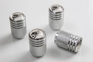 スカルマークエアバルブ エアバルブキャップ カー用品 外装パーツ ホイール タイヤ周辺用品 エア漏れ低減パッキン付き!簡単装着拍卖