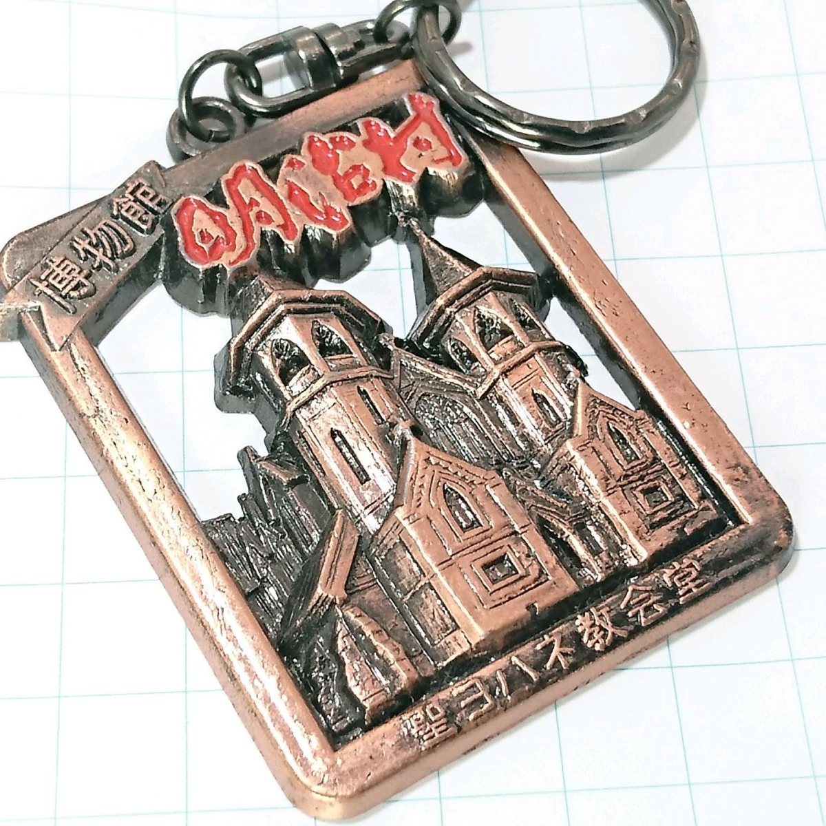 送料無料)博物館 明治村 ヨハネ教会堂 昭和レトロ 観光地 登山 山登り 旅行 記念 キーホルダ A09991拍卖