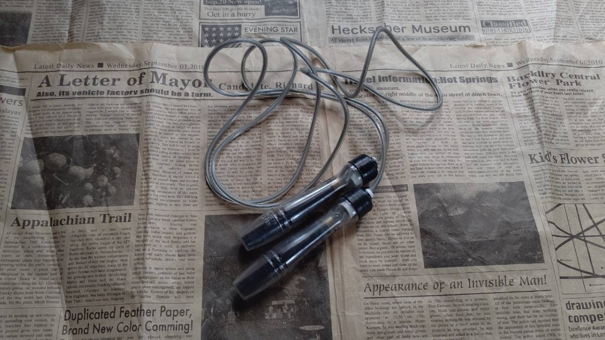 【子供なわとび 180cm(持ち手除く) 中古 おもり入り 日本製 さらに数cm伸ばせます】拍卖