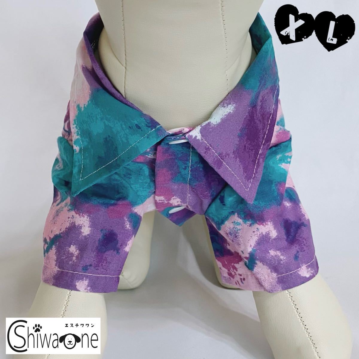 XL ペイント シャツ (紫) 犬服 猫服 犬の服 ペット用品 ドッグウェア 小型犬 ペット服拍卖