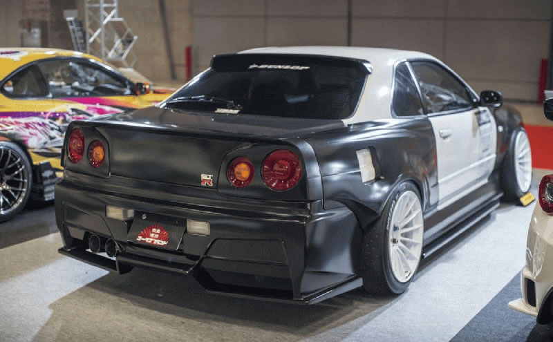 URAS ユーラス R34 SKYLINE 2Dr 3piece Split wing 3分割式リアウイング&テールカバー拍卖