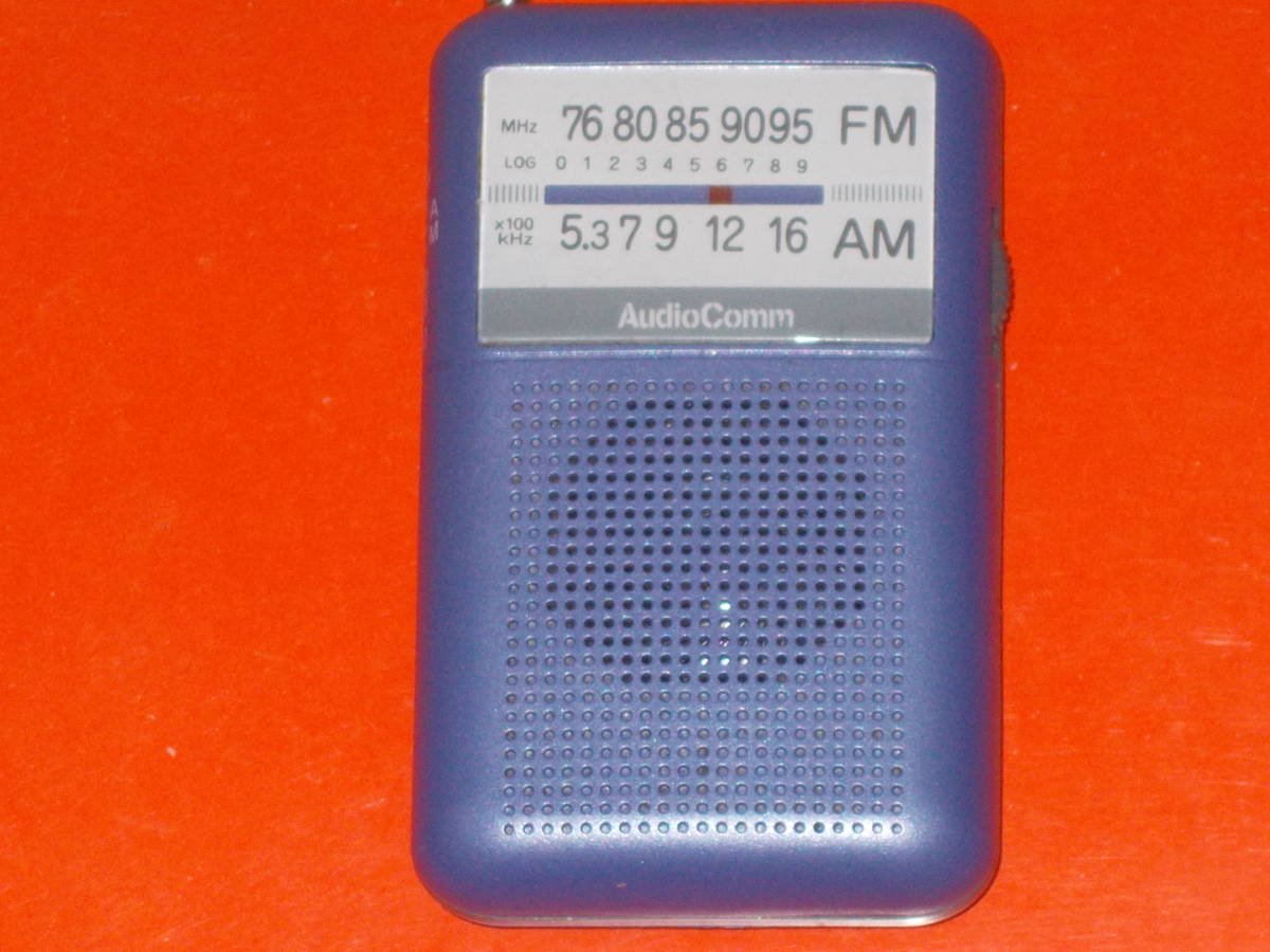 OHM★株式会社 オーム電機★AudioComm★ポケットラジオ★ブルー★RAD-P122N-A★2017年製★拍卖