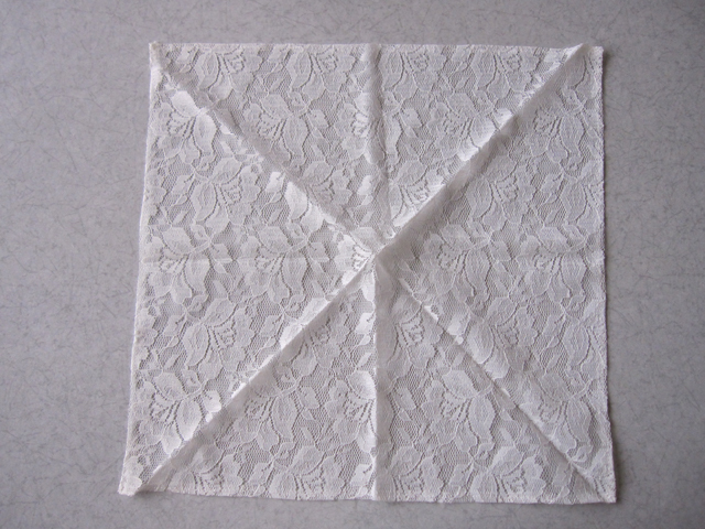 【 ポケットチーフ 】 総レース 花柄 ホワイト 白 植物柄 拍卖