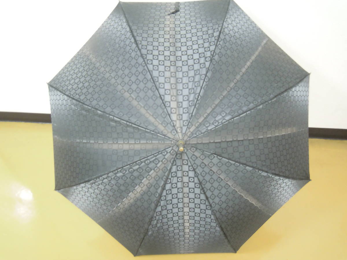 (L-1-30)(★Pierre Cardin ピエールカルダン) 長傘 (★オーロラ株式会社) (★ブラック/グレー花柄)中古拍卖