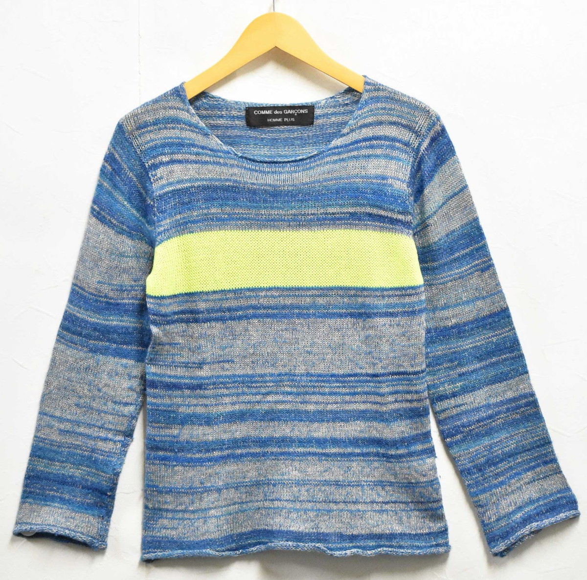 ヴィンテージ 90年代 日本製 コム・デ・ギャルソン オム プリュス リネン×ウール ニット XS相当(29619拍卖
