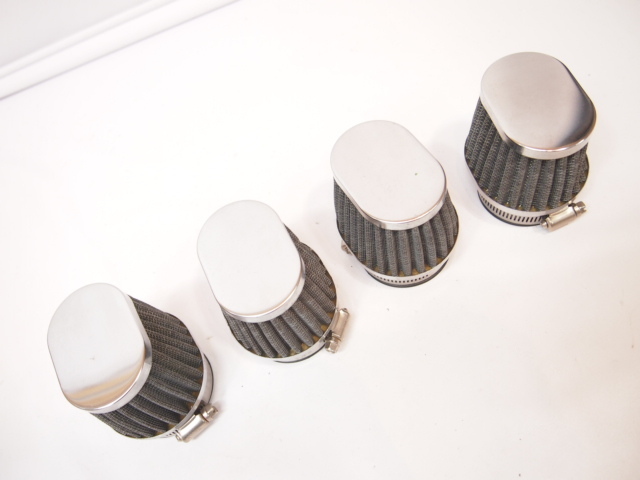 汎用パワーフィルター4点 破損なしFCR仕様製作に。GPZ900R GSX1100S刀 CB750F Z1000拍卖