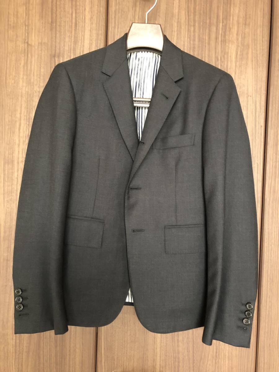 THOM BROWNE ジャケット パンツ タイ 00 チャコール ウール 定番 イタリア製 SUPER 120's TWILL トムブラウン スーツ アメリカ NEW YORK拍卖