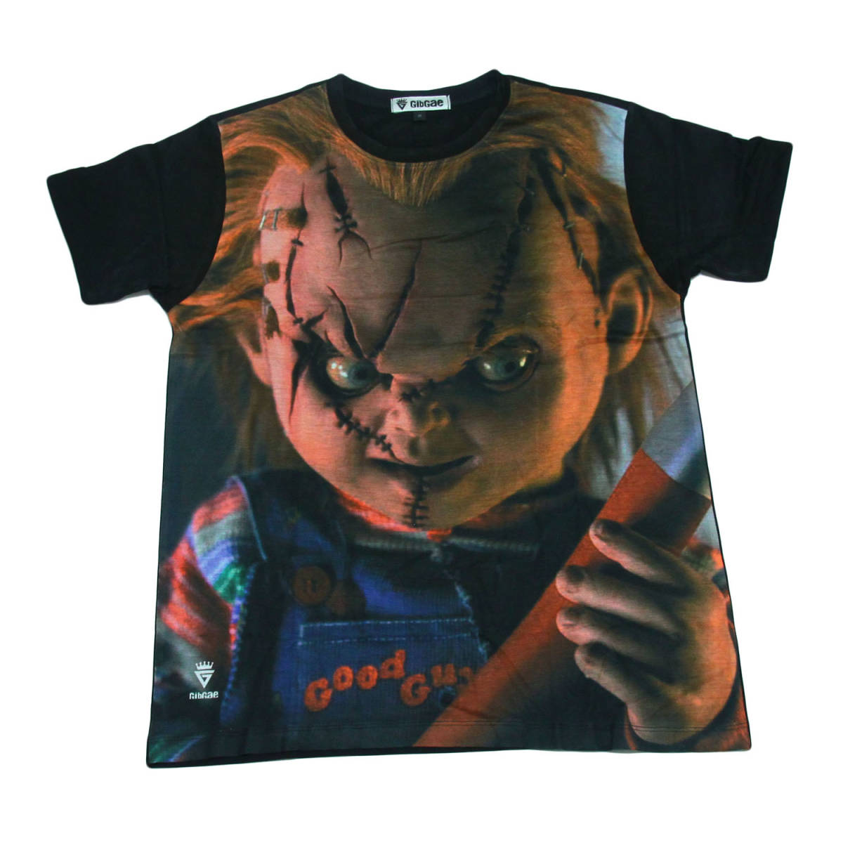 映画 チャイルドプレイ チャッキー ホラー おしゃれ ストリート系 デザインTシャツ おもしろTシャツ メンズ 半袖 ★tsr0048-blk-l拍卖