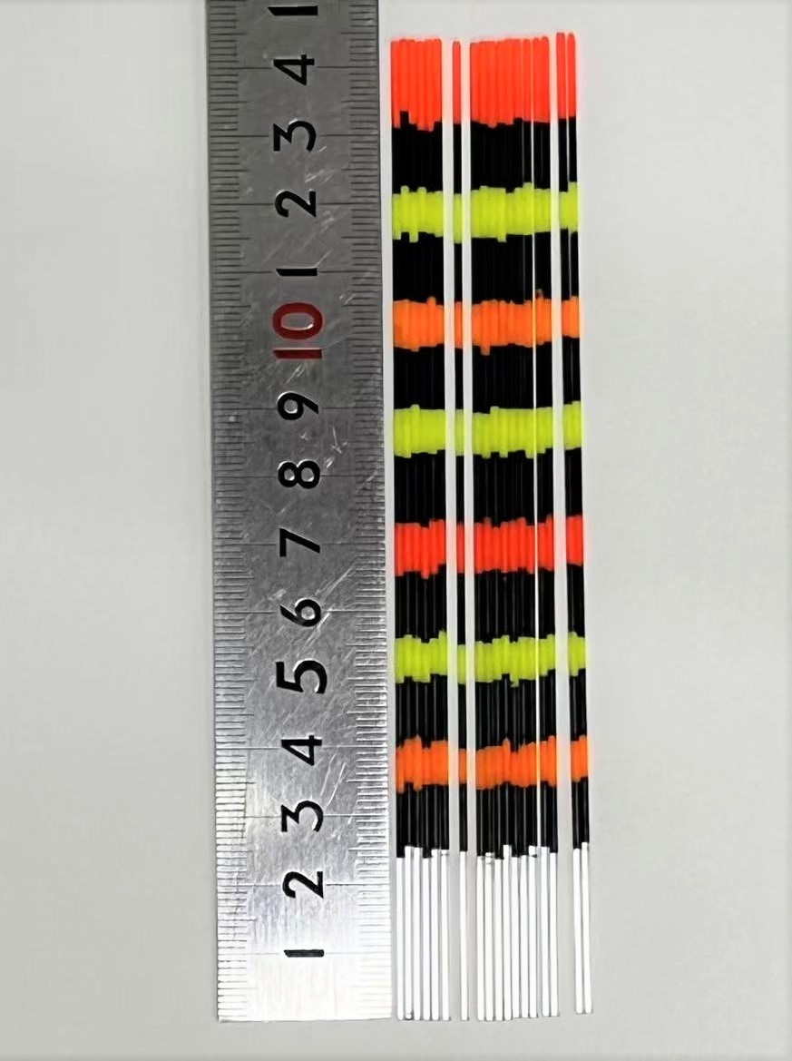 訳あり 電気ウキ用 替えトップ 3色7点灯 光ファイバー 全長約14.5cm (色塗り部約12cm)径約1.2㎜ 5本 C12L120mm拍卖