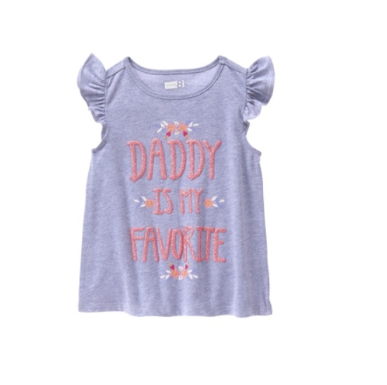 新品 ジンボリー姉妹ブランドクレイジー8 Crazy 8 ラッフル コットンTシャツ サイズ5T ( 5歳用 XS-s 100‐110 ) キラキラ文字拍卖