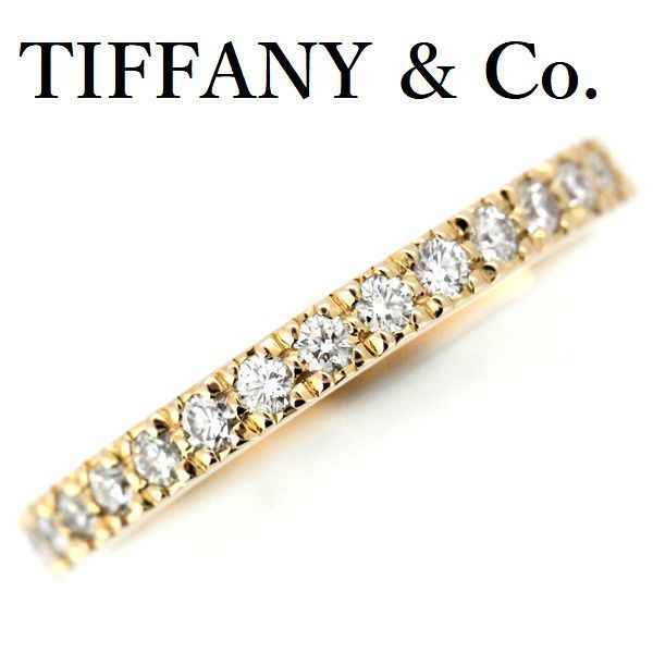 ティファニー ノヴォ ハーフエタニティー ダイヤモンド リング K18PG 6.5号拍卖