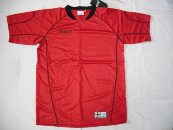 新品即決mitreマイター☆プラクティスシャツ XLサイズ レッド/ブラック M28059拍卖